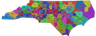 Map of NC House Districts