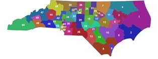 Map of NC Senate Districts