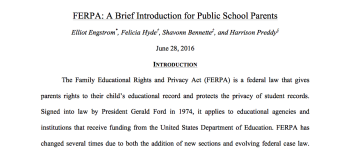 CLF Publishes Short Introduction to FERPA