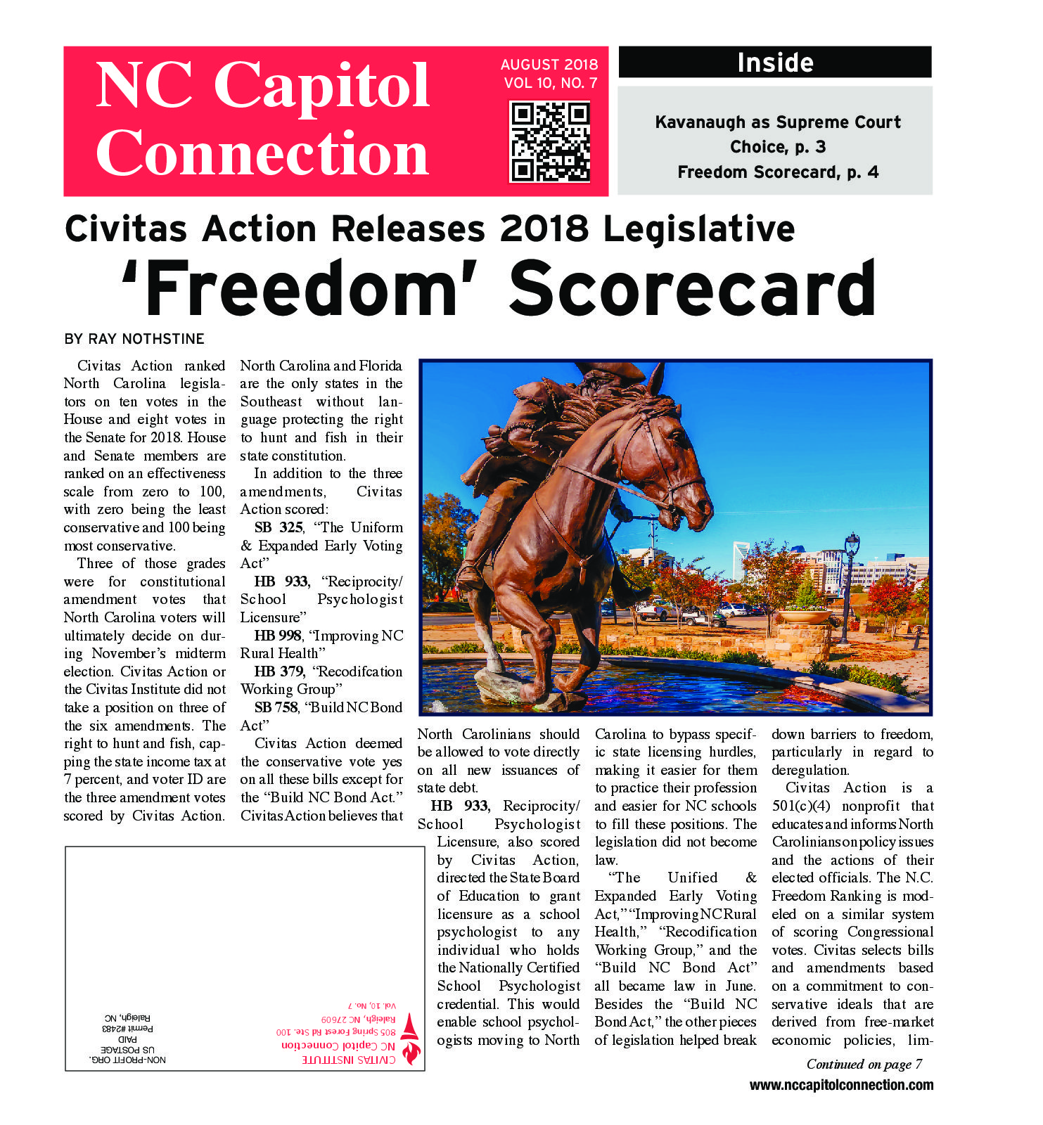 August Civitas Newspaper: ‘Freedom’ Scorecard